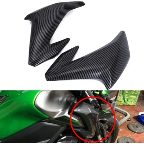 Carbon Black ABS Front Gas Tank Side Trim Insert Cover Panel for Kawasaki Z900 2017 2018 2019 Z 900 Fairing Cowl Accessories