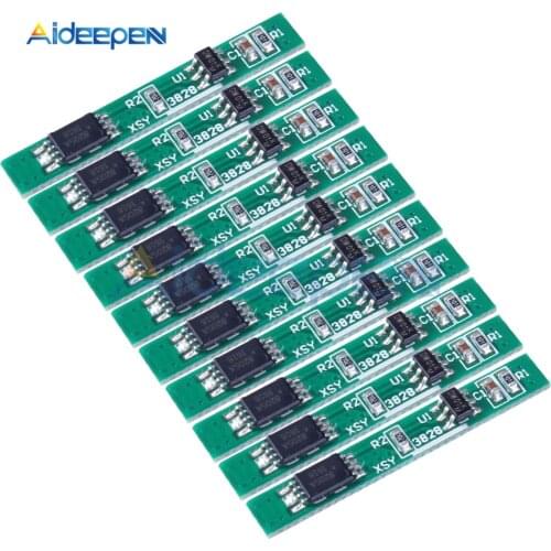 10Pcs Lithium Battery Protection Board 1S 3.7V 2.5A Polymer BMS PCM PCB Over Charge Discharge Li-ion Protect Module