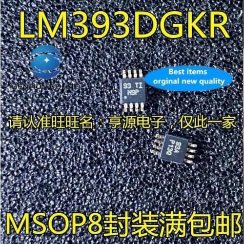 10PCS LM393 LM393DGKR silk-screen M9P MSOP8 general operational amplifier chip in stock 100% new and original