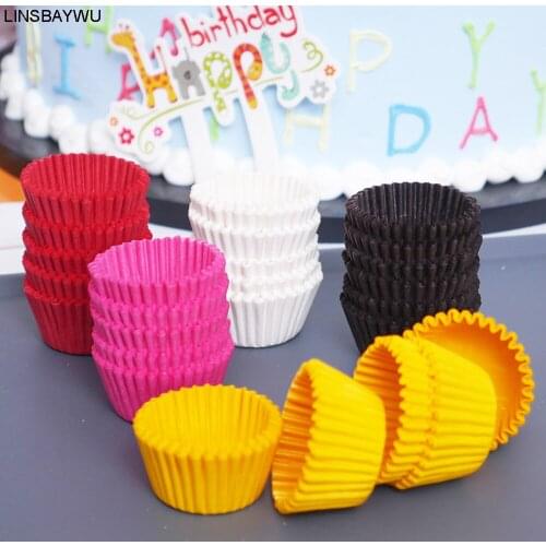 1000Pcs Mini Chocalate Paper Colorful Paper Cake Cupcake Liner Baking Muffin Box Cup Case Party Tray Cake Mold Decorating Tools