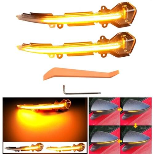 2 PCS For Seat Leon III Mk3 5F ST FR Cupra Arona KJ7 2013 2014 2015 2017 2018 Side Wing Scroll Blinker Startup Breath Light