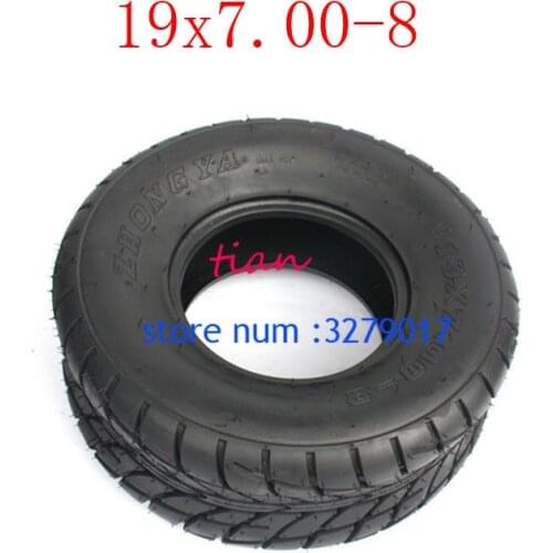 2PCS GO KART KARTING ATV UTV Buggy 19X7.00-8 Inch Wheel Tubeless Tyre Tire
