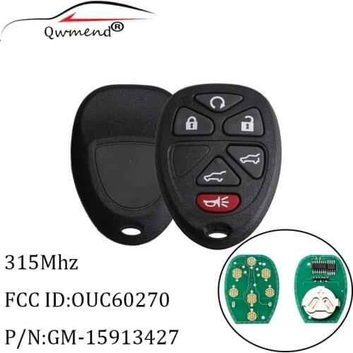 2pcs*Keyless Entry Remote Key For Chevrolet Tahoe Traverse GMC Yukon 2007 2008 2009 2010 2011 2012 2013 2014 15913427 Car key