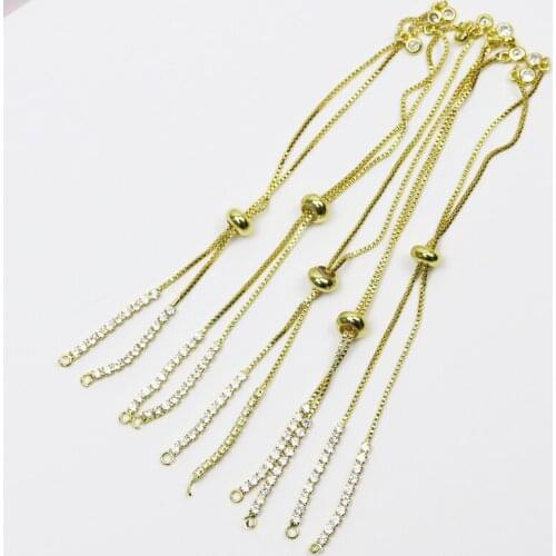 20Pcs zirconia metal Bracelet Chain Fashion Zircon Bracelet Accessories jewelry metal Bracelet Mix color Women51688