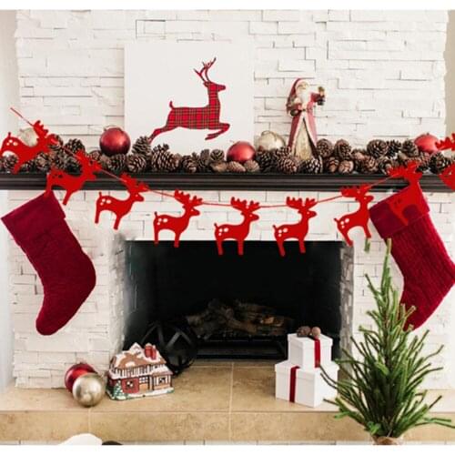 3m Elks Garlands Christmas Decoration Hanging Paper 2017 New Creative Cardboard Party Decoration For Home And Trees HG0178