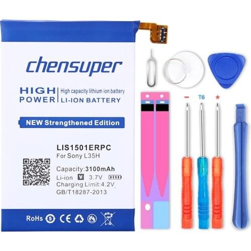 Chensuper New 3100mAh LIS1501ERPC Battery For Sony Ericsson Xperia ZL L35H lt35i C6503 C6506 C6502 Battery