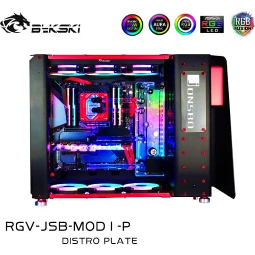 BYKSKI Acrylic Board Water Channel Solution kit use for JONSBO MOD1 case / Kit for CPU and GPU Block / Instead reservoir
