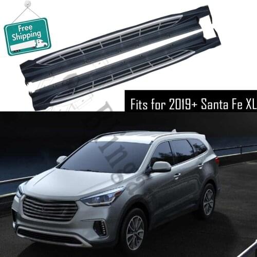 Side step fits for Hyundai Santa Fe XL 2019 2020 running board nerf bar 2Pcs left right Aluminium side step side pedal stairs