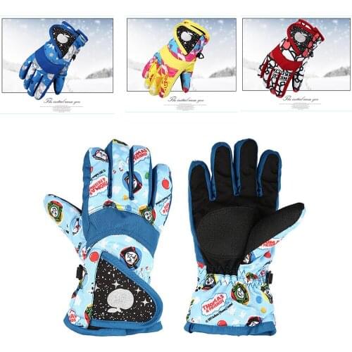 2021 Children Kids Boys Girls Mittens Gloves Outdoor For Winter Warm Waterproof Windproof Thick Ski Glove Cartoon Ski Gloves New