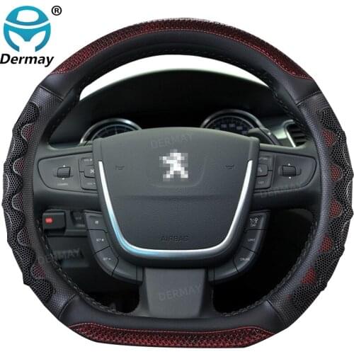 For Peugeot 508 2010~2016 508 I SW DERMAY Car Steering Wheel Cover Massage Non-slip Increase Friction Auto Accessories Interior