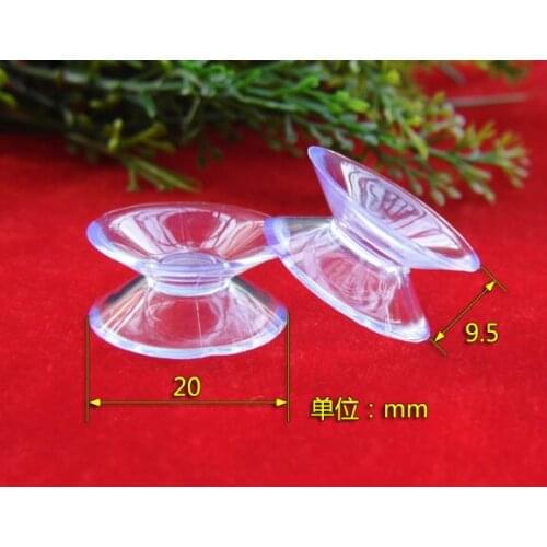 Home storage suckers Environment friendly PVC glass transparent suction cup 20mm double-sided suction cup hook coffee table