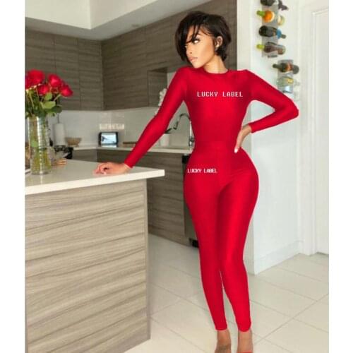 DPSDE 2020 spring new women street casual style sets long sleeve round collar top elastic long pants letters two piece sets