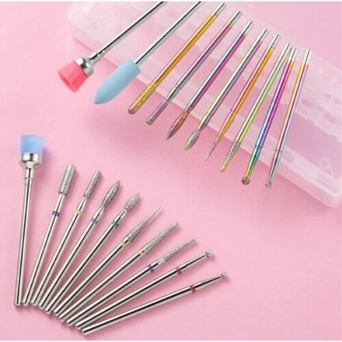 Electric Manicure Milling Cutters for Manicure Nail Drill Bits Set UV Gel Polish Remover Rotate Dead Skin Sanding Pedicure Tools