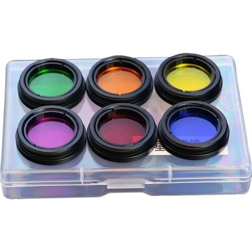 1.25" Astro Filters for Astronomical Telescopes Oculares Lens Planets Nebula Filter M28x0.6 Metric Fine Thread 5 Colors Optional