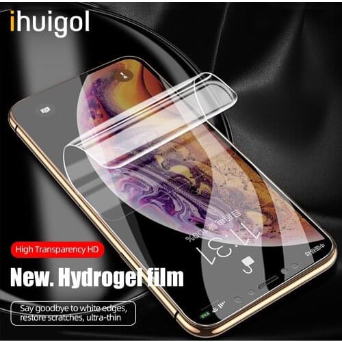 Ihuigol 2pc Hydrogel Film Full Cover Protective Screen Protector For iPhone 12 Mini Pro Max Anti-fingerprint Soft Film Not Glass