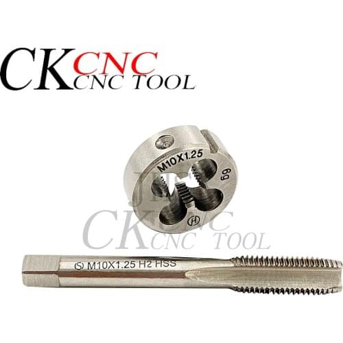 HSS Machine M10 X 1.25mm thread Tap and 1pc M10 X 1.25mm Die Threading set Metric HSS Right Tools M10*1.25