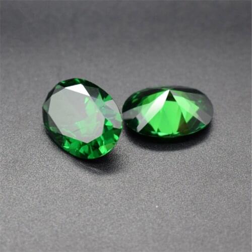 Emerald Oval Cut Gemstone Egg Shape Faceted Emerald Gem Medium Green Emerald Multiple Sizes to Choose GE08