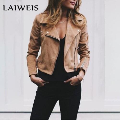 LAIWEIS Fashion Short coat Womens Zipper Tunic Army Coats Casual Ladies Autumn Jackets Zip Up Biker Coats Tops Clothes New