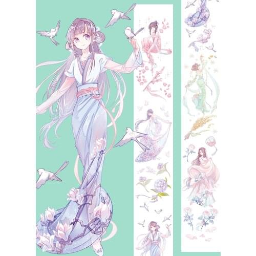 Ancient Style Four Season Fairy Girl Washi Masking Tape Spring, Summer, Autumn And Winter