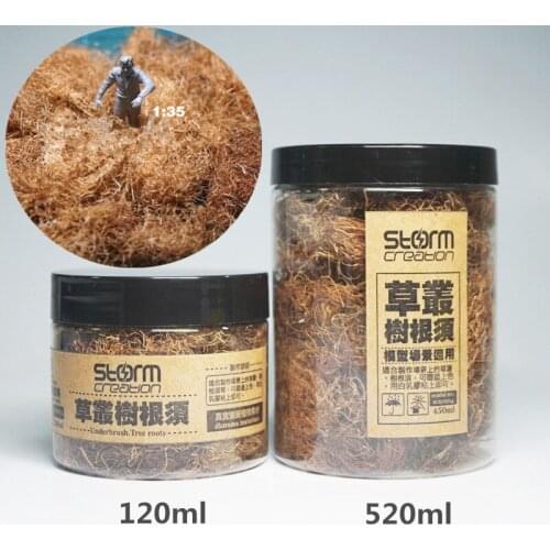 New 120ml/520ml Simulation Model Scene Tree Roots Model Grass Tuft Grass Model DIY Handmade Materials for Children Adults