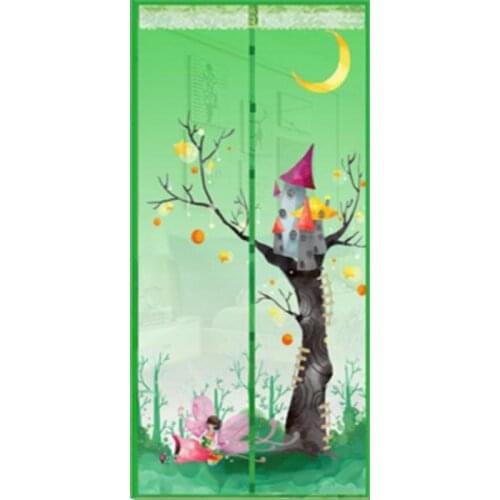 Screen Window Door Curtain Mosquito Flies Ventilation Self-adhesive Screen Door Curtain Mosquito Household