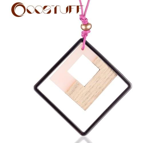 Necklaces &Pendants Jewlery for Women Square Long Pendant Geometric Color Matching Necklace Gifts Womens Wholesale Accessories