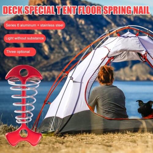 1PC Tent Floor Fishbone Anchor Tent Pegs Floor Special Tent Spring Nail Portable Outdoor Camping Hiking палатка Accessories