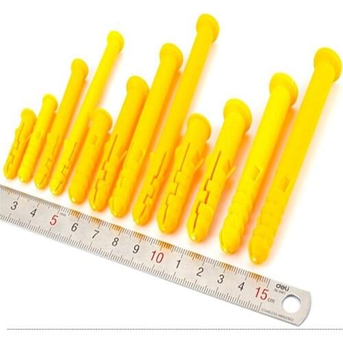 Plastic expansion pipe small yellow croaker screw rubber plug bolt 6mm 8mm 10mm