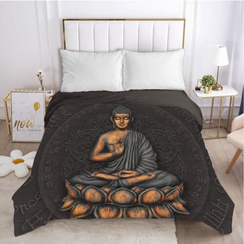 Buddhism Duvet cover Quilt/Blanket/Comfortable Case Double King Bedding 140x200 240x220 200x200 for Home black