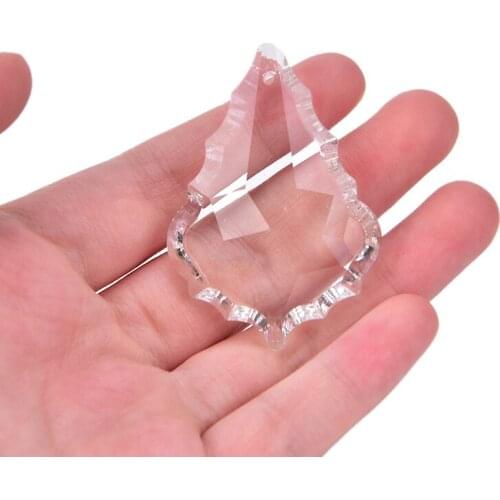 Transparent Clear Chandelier Glass Crystals Lamp Prisms Parts Hanging Drops Pendants 38mm/50mm/63mm/76mm