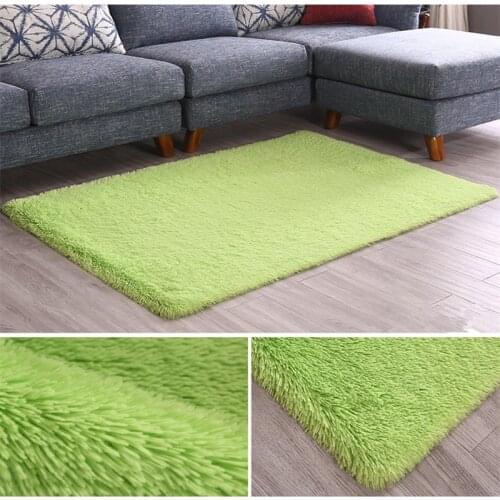 Fluff carpet living room bedroom room rectangular floor mat thickened washed silk hair non-slip blanket bedroom carpet yoga rug