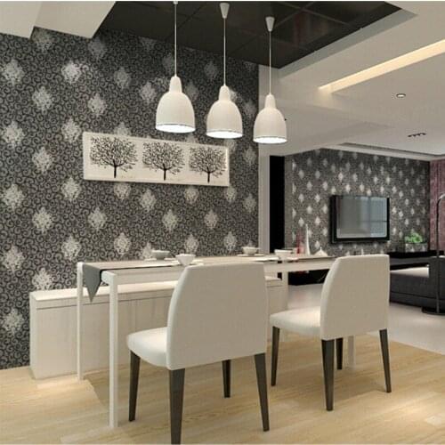 Beibehang High Quality Europea Style Pvc Wallpaper Embossed Floral Pattern Wall Paper Home Decoration 3D Wallcovering Roll R514