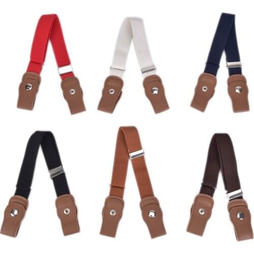 No Buckle Stretch Elastic Waist Belt For ,No Bulge,No Hassle Waist Belt For Jean Pants Dresses Women/Men Buckle-Free Belt