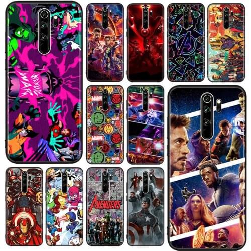 Marvel Avengers Superhero For Xiaomi Redmi Note 10S 10 9 9S 9T 8T 8 7 6 5 Pro Max 5A 4X 4 5G Soft Silicone Phone Case