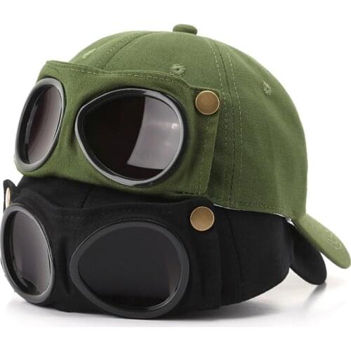 New Aviator Hat Summer Personality Glasses Baseball Cap For Women Men Sunglasses Caps Outdoor UV Protection Hat кепка мужская