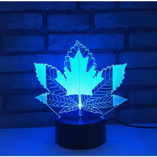 Toronto Maple Leaf LED RGB Night Light 7 Color Change Desk Light 1831 Action Figure PVC Kids Toys Brinquedos Christmas Gift