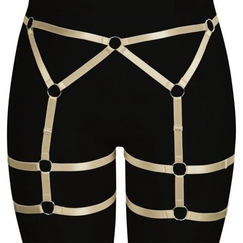 Plus Size Harness Woman Stocking Belt Punk Style Sexy Lingerie Body Bondage Cage Hollow Bra Gothic Garters Costume Pole Dance