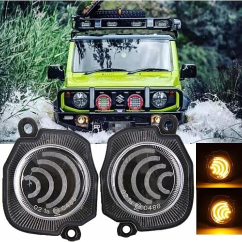 1 pair Led Car Front Amber Turn Signal Light Round Fog Light for Suzuki Jimny 2018 2019 2020