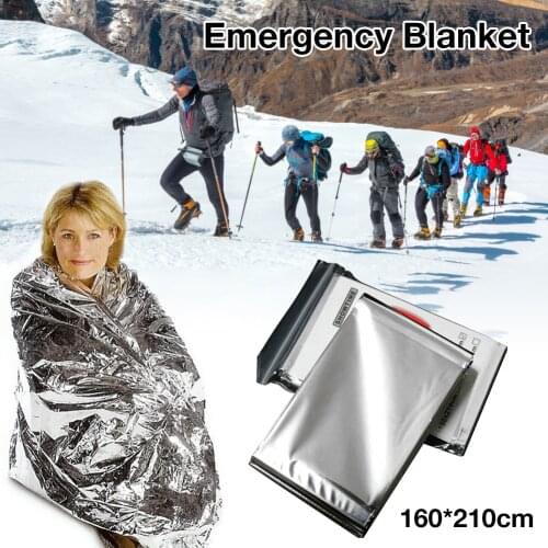 10 PCS Emergent Blanket Waterproof Windproof Lifesave Dry Outdoor Survive First Aid Thermal Warm Blanket Heat Rescue Kit Camping