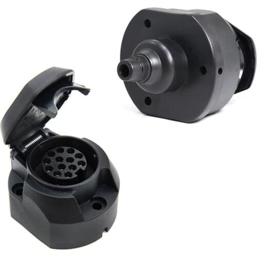 13 Pin Euro Trailer Socket Van Towbar Towing Light Connector Adapter Caravan Socket Plug Auto Car Accessories