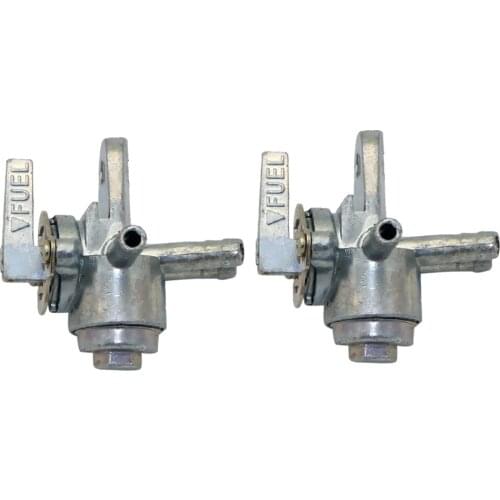 2-Pack Upgraded 3 Way Petcock Fuel Valve Shut Off - ATV Motorcycle Dirt Bike Fuel Petcocks & Taps