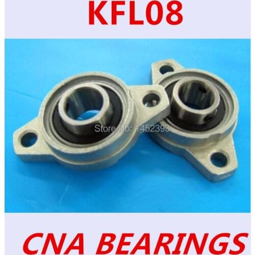 2 pcs KFL08 FL08 flange bearing with pillow block 8mm caliber Zinc Alloy Pillow Block Bearing free shipping