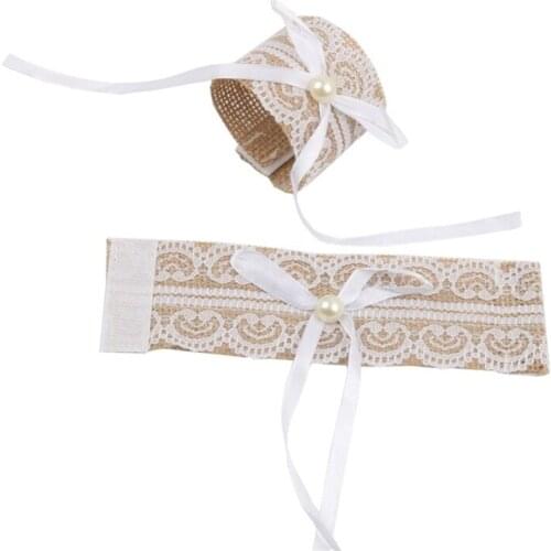 20Pcs Lace Napkin Ring Buckle,Natural Jute Table Chair Burlap Napkin Ring,Wedding Banquet,Party Decoration Supplies
