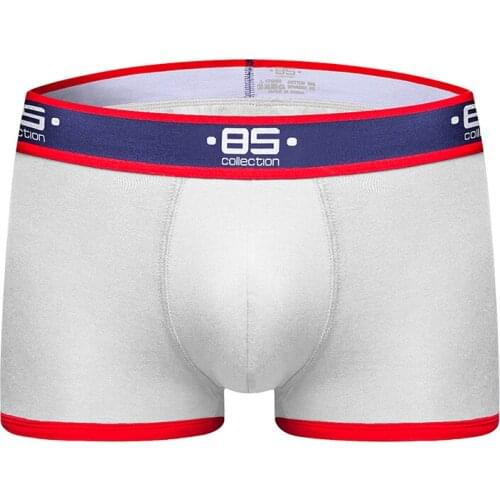 2020 BS Brand Men Boxer Underwear New Cotton U Pouch Sexy Underpants Cueca Cotton Pants Boxer shorts Male Panties BS138