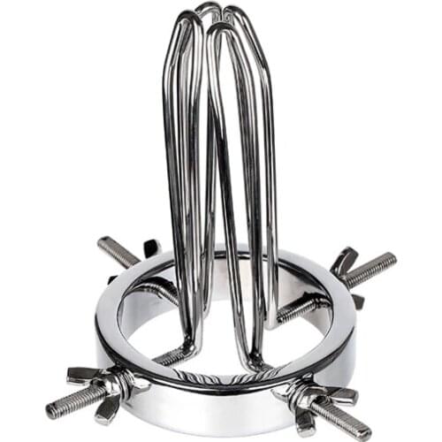 2021 Metal Steel Vaginal Speculum Mirror Vagina Anal Dilator Anal Training Chastity Device Anal Insertion Couple Bdsm Sex Toys