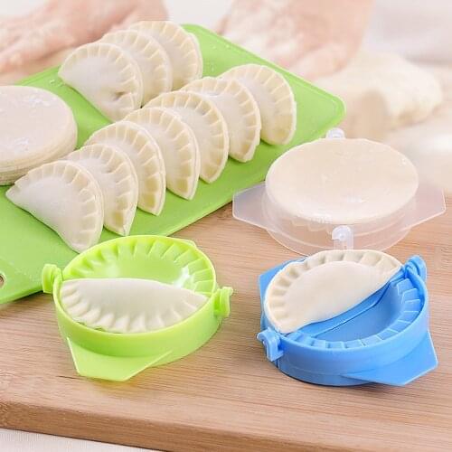 3pcs/set DIY plastic dumpling mould household simple jiaozi machine equipment kitchen baking cutting dumpling skin tool peeler