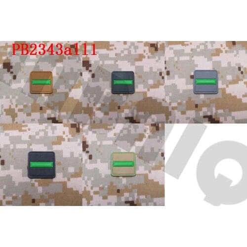 3D PVC patch 2 pieces The thin Green line flag Federal Agents Park Rangers Rubber patch