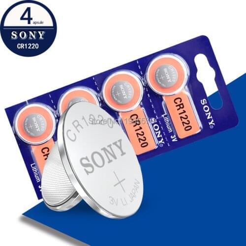 4pcs For Sony CR1220 Button Batteries DL1220 BR1220 LM1220 Cell Coin Lithium Battery 3V CR 1220 For Watch Electronic Toy Remote