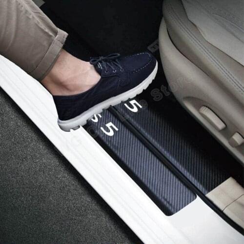 4Pcs/Set Car Door Sill Strip Stickers Anti Scratch Sticker for Citroen Ds5 Car Supplies Auto Accessories