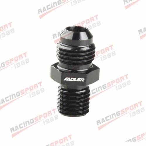 6AN AN6 Male Flare To M12 x 1.5 Metric Straight Fitting Black